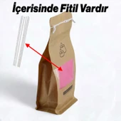 Toz Mum 250 Gr Dekoratif Mumu Kandil Hediyelik Fitilli Mumlar Şamdan Koyu Pembe Kokusuz - 2