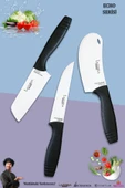 Eco Serisi Mutfak Bıçak Seti Et Ekmek Sebze Pizza Salata Börek Şef Bıçağı 3 Lü Set ( Mft-123) thumbnail 1