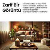 Toz Mum 250 Gr Dekoratif Mumu Kandil Hediyelik Fitilli Mumlar Şamdan Mavi Okyanus Kokulu - 6