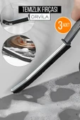Orvila Orvila 3'Lü Ince Detaylı Temizlik Fırçası | Dar Köşe Kıl Saplı Fırçası Banyo Mutfak 23 Cm - 1
