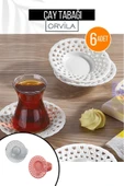 Orvila Orvila 6'Lı Çay Bardağı Altlığı Tabak Seti - 1