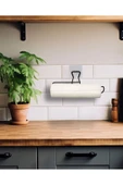 Orvila Orvila Kendinden Yapışkanlı Metal Rulo Kağıt Havluluk - Banyo Mutfak Havluluğu - Siyah - 1