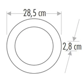 Cata 30W Sıva Üstü LED Panel Yuvarlak Beyaz CAT CT-5273B - 2