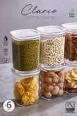 Orvila Orvila 6x Adet Şeffaf Clario Sızdırmaz Saklama Kabı 1,4LT & Erzak Kabı & Bakliyat Kabı - 1