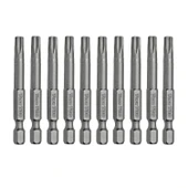 Mıknatıslı Torx T30 Bits Uç 100 mm 10'lu Set Kutulu Manyetik 1/4" Matkap Ucu Tork 10 cm Uzunluk - 4