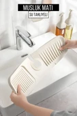 Orvila Orvila Elastik Musluk Matı Su Tutucu Düzenleyici Kaydırmaz Taban Organizer Mutfak Banyo Lavabo - 1
