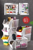 Orvila Orvila 6 Adet Üst Üste Geçebilen Çok Amaçlı Düzenleyici Organizer Büyük Boy - Beyaz - 1