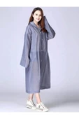 Orvila Orvila Eva Su Geçirmez Kaliteli Uzun Yağmurluk Unisex - Kadın Erkek Kapüşonlu Çıtçıtlı Standart Beden - 1