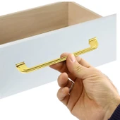 Mobilya Kulp Mutfak Dolabı Çekmece Dolap Kapak Kulpu Düz 160 Mm Kulbu Gold Altın Metal Kulpları thumbnail 3