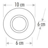 Cata Gardenya Dekoratif Cam Spot Yuvarlak CAT CT-6600 - 2