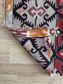 65x295 cm El Dokuma Türk Yolluk, Koç Boynuzlu ve Akrep Motifleri, Mükemmel Kondisyon, Benzersiz Bohem Ev Dekoru - 4