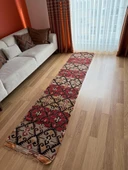 65x295 cm El Dokuma Türk Yolluk, Koç Boynuzlu ve Akrep Motifleri, Mükemmel Kondisyon, Benzersiz Bohem Ev Dekoru - 8