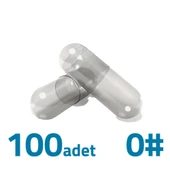 Orta Boy Şeffaf Boş İlaç Kapsülü 0'' 100 Adet-600mg Helal Sertifikalı - 1
