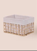 The Mia Braid Hasır Organizer Sepet Naturel 30x22x19 cm SPT0092 - 1