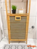 Bambu 3 Raflı Kirli Sepeti, Çok Amaçlı Banyo Düzenleyici, Çamaşır Sepeti Organizer, Raf - 3