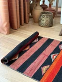 61x110 cm Küçük Çizgili Desen Kilim, El Dokuma Vintage Kilim, Ev ve Ofis için Harika Kilim, Benzersiz Ev Dekoru - 6