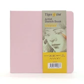 Tigertint Sert Kapak Eskiz Defteri 140 g 20x20 cm 80 Yaprak Şeker Pembe 100140529 - 1