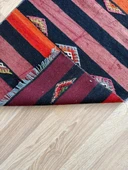 61x110 cm Küçük Çizgili Desen Kilim, El Dokuma Vintage Kilim, Ev ve Ofis için Harika Kilim, Benzersiz Ev Dekoru - 7