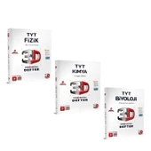 3D TYT Fizik Kimya ve Biyoloji Video Destekli Defter Seti 3 Kitap - 1