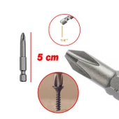 Mıknatıslı Yıldız PH2 Bits Uç 50 mm 10'lu Set Kutulu Manyetik 1/4" Matkap Ucu 5 cm Uzunluk - 2
