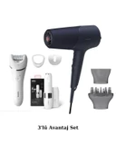 Philips Bre700 Epilatör, Fs1000 Mini Tüy Alıcı, Bhd510 2300w Saç Kurutma Makinesi - 3'lü Avantaj Set - 1
