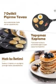 Nishev.com Evini Sev Emoji Gülen Yüz Alüminyum Döküm Granit Kaplama Pankek Tavası 28 cm - 3
