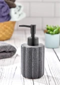 Taş Desenli Seramik Sıvı Sabunluk - Banyo Mutfak Sıvı Sabunluğu - 250 ML, Yuvarlak - 7