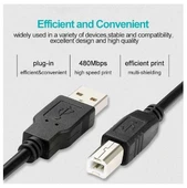 Usb Yazıcı Printer Arabağlantı Kablosu Usb 2.0 Yüksek Hız 1.5 Mt - 1
