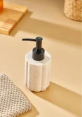 Taş Desenli Seramik Sıvı Sabunluk - Banyo Mutfak Sıvı Sabunluğu - 250 ML, Yuvarlak - 6