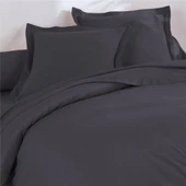 Maki Home %100 Pamuklu Volanlı Süs Dikişli Koyu Gri 2 Adet 50x70 Yastık Kılıfı thumbnail 2