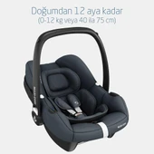 Maxi-Cosi Leona2-Cabriofix I-Size Tek Elle Katlanabilen Ultra Kompakt Çift Yönlü Seyahat Sistem Bebek Arabası Graphite - 8