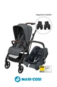 Maxi-Cosi Leona2-Cabriofix I-Size Tek Elle Katlanabilen Ultra Kompakt Çift Yönlü Seyahat Sistem Bebek Arabası Graphite - 1