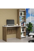 Ferniso Mobilya Çalışma Masası+5 Bölmeli Kitaplık Ceviz-Beyaz - 1
