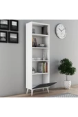Ferniso Mobilya Tek Kapaklı Kitaplık Beyaz-Antrasit - 2