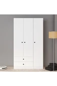 Ferniso Mobilya 3 Kapak 2 Çekemceli Gardolop Beyaz - 3