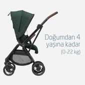Maxi-Cosi Leona2-Cabriofix I-Size Tek Elle Katlanabilen Ultra Kompakt Çift Yönlü Seyahat Sistem Bebek Arabası Green - 4