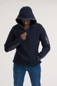 Regular Fit Kapşonlu Yan Fermuarlı Cepli Peluş Sweatshirt - 1