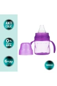 Damlatmaz Eğitici Kulplu Bardak, 160 Ml, Mor, 6 Ay , 1 Adet - 2