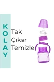 Damlatmaz Eğitici Kulplu Bardak, 160 Ml, Mor, 6 Ay , 1 Adet - 6