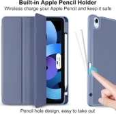 Apple İPad Air 11 inç M2 2024 Uyumlu Kılıf Pen Slot Charging Case Kalem Bölmeli A2902 A2903 A2904   LARCİVERT thumbnail 2