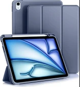 Apple İPad Air 11 inç M2 2024 Uyumlu Kılıf Pen Slot Charging Case Kalem Bölmeli A2902 A2903 A2904   LARCİVERT thumbnail 1