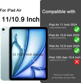 Apple İPad Air 11 inç M2 2024 Uyumlu Kılıf Pen Slot Charging Case Kalem Bölmeli A2902 A2903 A2904   Açık Mavi - 5