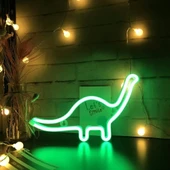 Dinazor Neon Led Işıklı Masa Lambası Dekoratif Aydınlatma Gece Lambası - 1