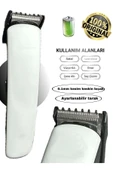 1014 Şarjlı Lazer Öncesi Vücut Tüy Kısaltma Sakal Ense Çizim Tıraş Makinesi - 1