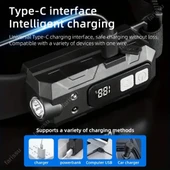 Ultra-Parlak LED + COB Şarj Edilebilir Kafa Feneri – Hareket Sensörlü, Ayarlanabilir Işın, Hafif ve Dayanıklı Tasarım - 4