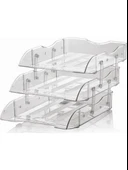 8808 Hareketli Evrak Rafı 3 Katlı Şeffaf thumbnail 1