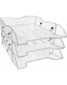 8808 Hareketli Evrak Rafı 3 Katlı Şeffaf thumbnail 3