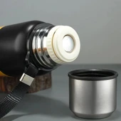 Perlotus 304 L Çelik 750 ml Vakumlu Yeşil Kamp ve Piknik Termosu - 2