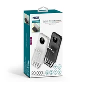 Force P21 Led Ekranlı Micro Lightning Type-c Ve Usb-a Kablolu 20.000mah Powerbank - 2