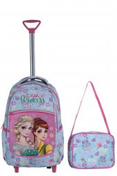 Çekçekli Frozen Desenli İlkokul Çantası + Beslenme Çantası - 1